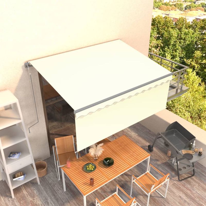 Casa si Gradina - Gradina si terasa - Umbrele si pavilioane - Umbrele - Copertina retractabila automat cu stor, crem, 3,5x2,5 m - Infinity.ro