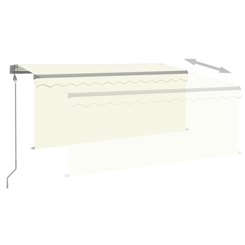 Casa si Gradina - Gradina si terasa - Umbrele si pavilioane - Umbrele - Copertina retractabila automat cu stor, crem, 3,5x2,5 m - Infinity.ro