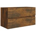 Casa si Gradina - Mobilier - Seturi de mobilier - Seturi baie - Dulap de chiuveta, stejar fumuriu, 80x38,5x45 cm, lemn prelucrat - Infinity.ro