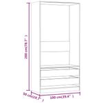 Casa si Gradina - Mobilier - Dulapuri si sifoniere - Sifoniere - Sifonier, stejar fumuriu, 100x50x200 cm, lemn prelucrat - Infinity.ro