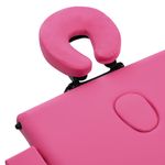 Ingrijire personala si Cosmetice - Sanatate si wellness - Articole wellness - Fotolii de masaj - Masa de masaj pliabila, 3 zone, roz, aluminiu - Infinity.ro