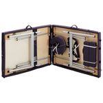 Ingrijire personala si Cosmetice - Sanatate si wellness - Articole wellness - Fotolii de masaj - Masa de masaj pliabila, 3 zone, violet, aluminiu - Infinity.ro