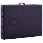 Ingrijire personala si Cosmetice - Sanatate si wellness - Articole wellness - Fotolii de masaj - Masa de masaj pliabila, 3 zone, violet, aluminiu - Infinity.ro