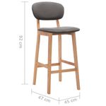 Casa si Gradina - Mobilier - Scaune si fotolii - Scaune - Scaune de bar, 2 buc., gri deschis, material textil - Infinity.ro