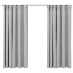 Casa si Gradina - Textile si covoare - Perdele si draperii - Perdele - Perdele opace aspect panza, cu carlige, 2 buc, gri, 140x175 cm - Infinity.ro