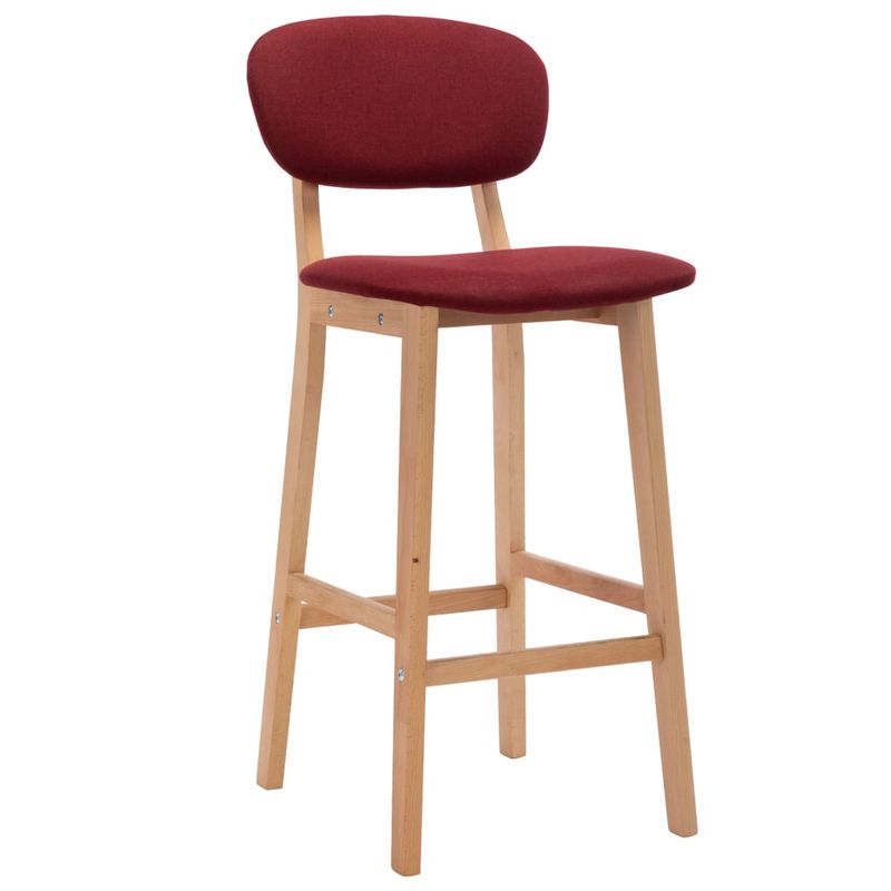 Casa si Gradina - Mobilier - Scaune si fotolii - Scaune - Scaune de bar, 2 buc., rosu vin, material textil - Infinity.ro