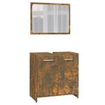 Casa si Gradina - Mobilier - Seturi de mobilier - Seturi baie - Set de mobilier de baie, stejar fumuriu, lemn prelucrat - Infinity.ro