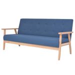 Casa si Gradina - Mobilier - Canapele si coltare - Canapele - Canapea cu 3 locuri, albastru, material textil - Infinity.ro