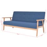 Casa si Gradina - Mobilier - Canapele si coltare - Canapele - Canapea cu 3 locuri, albastru, material textil - Infinity.ro