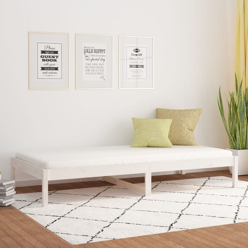Casa si Gradina - Mobilier - Paturi si accesorii - Paturi - Pat de zi, alb, 80x200 cm, lemn masiv de pin - Infinity.ro