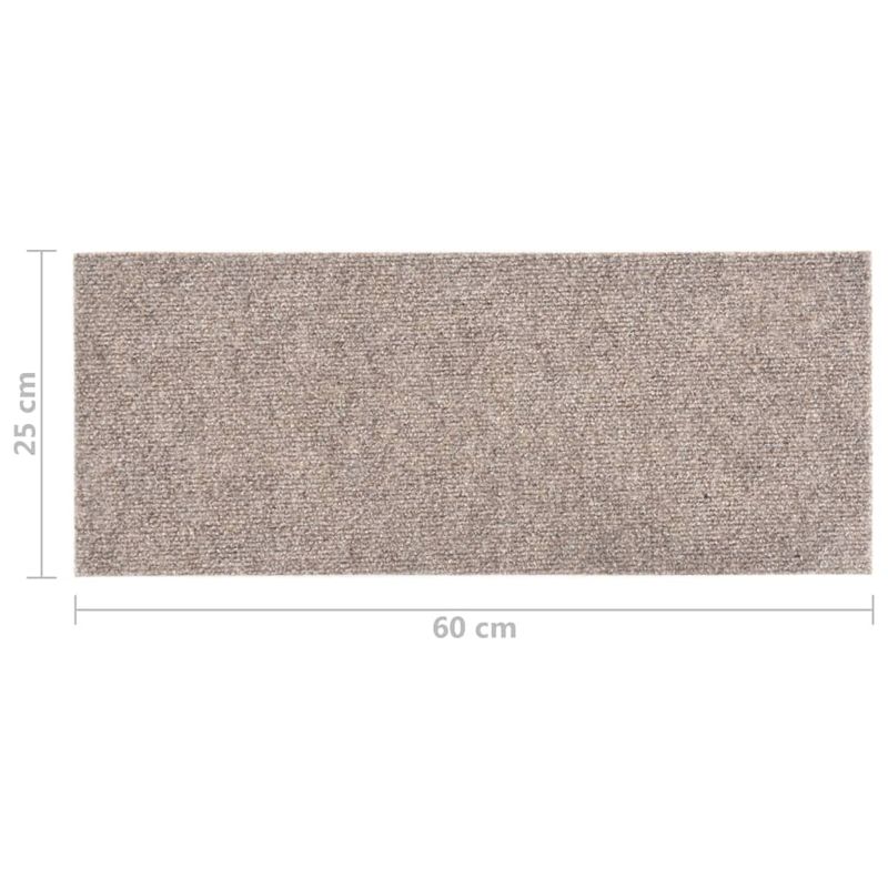 Casa si Gradina - Textile si covoare - Covoare - Covoare casa - Covorase de scari autoadezive, 15 buc., crem, 60x25 cm - Infinity.ro