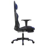 Casa si Gradina - Mobilier - Scaune si fotolii - Scaune - Scaun de gaming masaj/suport picioare negru/albastru piele eco - Infinity.ro