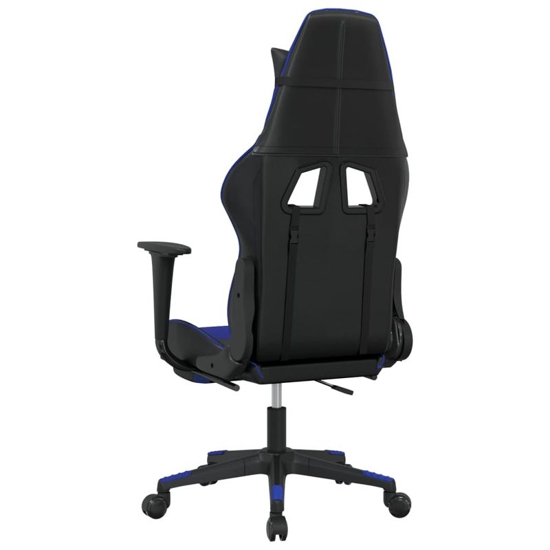Casa si Gradina - Mobilier - Scaune si fotolii - Scaune - Scaun de gaming masaj/suport picioare negru/albastru piele eco - Infinity.ro