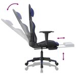 Casa si Gradina - Mobilier - Scaune si fotolii - Scaune - Scaun de gaming masaj/suport picioare negru/albastru piele eco - Infinity.ro