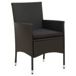 Casa si Gradina - Gradina si terasa - Mobilier exterior - Seturi mobila gradina - Set mobilier de exterior cu perne, 7 piese, negru, poliratan - Infinity.ro