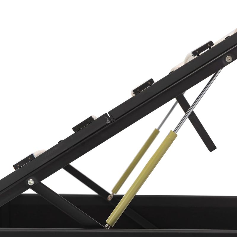 Casa si Gradina - Mobilier - Paturi si accesorii - Paturi - Cadru pat hidraulic cu lada gri 90x200 cm, piele ecologica - Infinity.ro