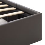 Casa si Gradina - Mobilier - Paturi si accesorii - Paturi - Cadru pat hidraulic cu lada gri 90x200 cm, piele ecologica - Infinity.ro