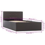 Casa si Gradina - Mobilier - Paturi si accesorii - Paturi - Cadru pat hidraulic cu lada gri 90x200 cm, piele ecologica - Infinity.ro