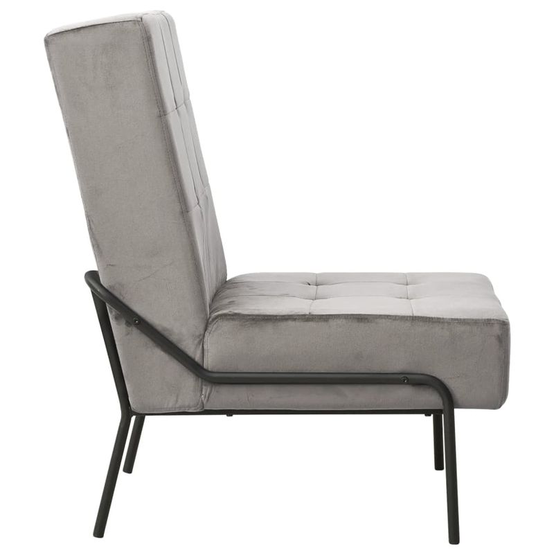 Casa si Gradina - Mobilier - Scaune si fotolii - Scaune - Scaun de relaxare, 65x79x87 cm, gri deschis, catifea - Infinity.ro