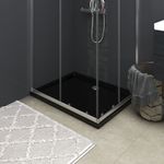 Casa si Gradina - Sanitare - Cazi si cabine de dus - Cadite dus - Cadita de dus dreptunghiulara din ABS, neagra, 70x90 cm - Infinity.ro