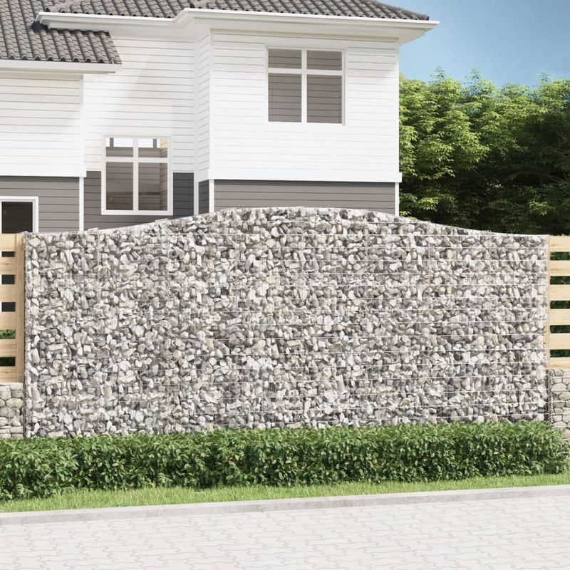 Casa si Gradina - Gradina si terasa - Garduri, panouri si accesorii - Cos gabion arcuit, 400x50x180/200 cm, fier galvanizat, cantitate în pachet: 1 - Infinity.ro