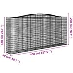Casa si Gradina - Gradina si terasa - Garduri, panouri si accesorii - Cos gabion arcuit, 400x50x180/200 cm, fier galvanizat, cantitate în pachet: 1 - Infinity.ro