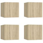 Casa si Gradina - Mobilier - Comode si corpuri - Comode - Dulap TV montaj pe perete, 5x30x30 cm, stejar sonoma, cantitate în pachet: 4 - Infinity.ro