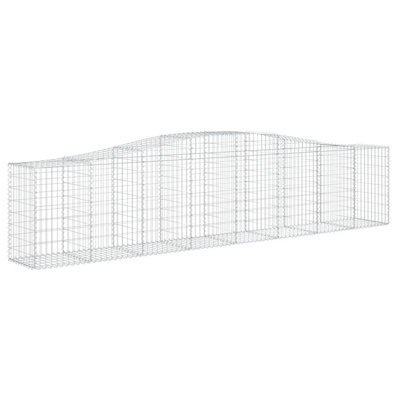 Casa si Gradina - Gradina si terasa - Garduri, panouri si accesorii - Cos gabion arcuit, 400x50x80/100 cm, fier galvanizat, cantitate în pachet: 3 - Infinity.ro