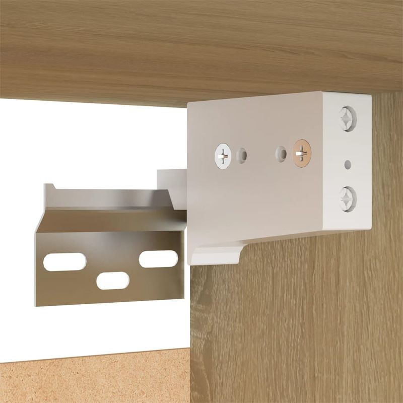 Casa si Gradina - Mobilier - Comode si corpuri - Comode - Dulap TV montaj pe perete, 5x30x30 cm, stejar sonoma, cantitate în pachet: 4 - Infinity.ro