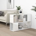 Casa si Gradina - Mobilier - Biblioteci si rafturi - Biblioteci - Biblioteca, alb extralucios, 100x24x63 cm, PAL - Infinity.ro