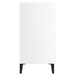 Casa si Gradina - Mobilier - Comode si corpuri - Noptiere - Noptiera cu picioare metalice, alb extralucios, 40x35x69 cm - Infinity.ro