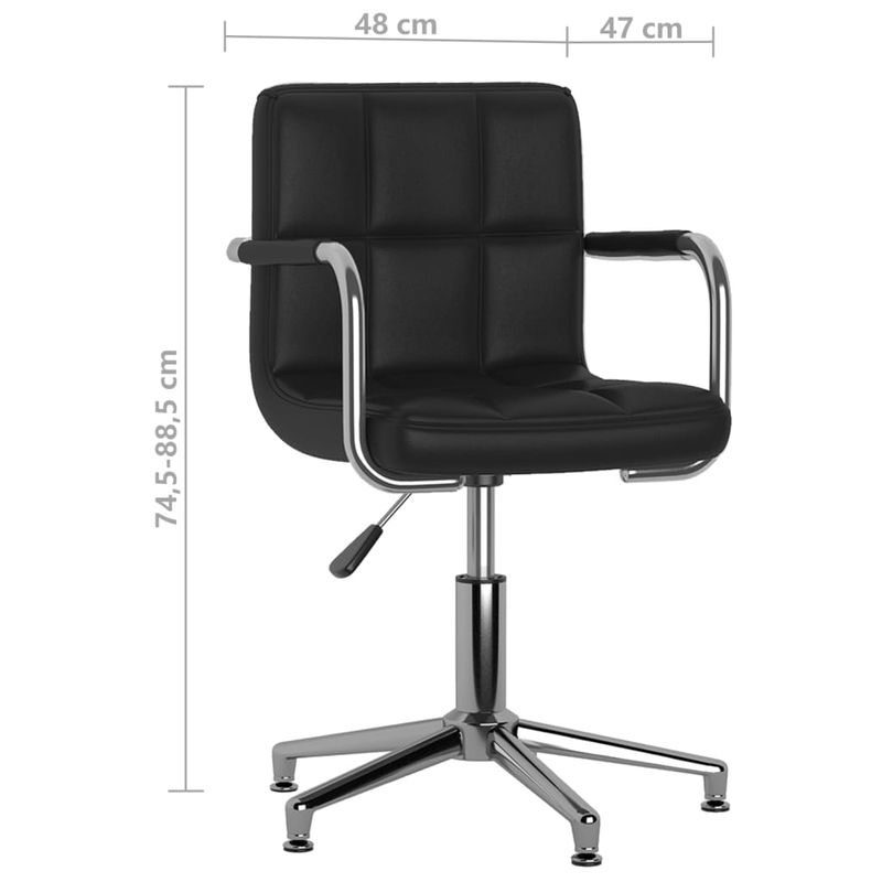 Casa si Gradina - Mobilier - Scaune si fotolii - Scaune - Scaune de bucatarie pivotante, negru, piele ecologica - Infinity.ro
