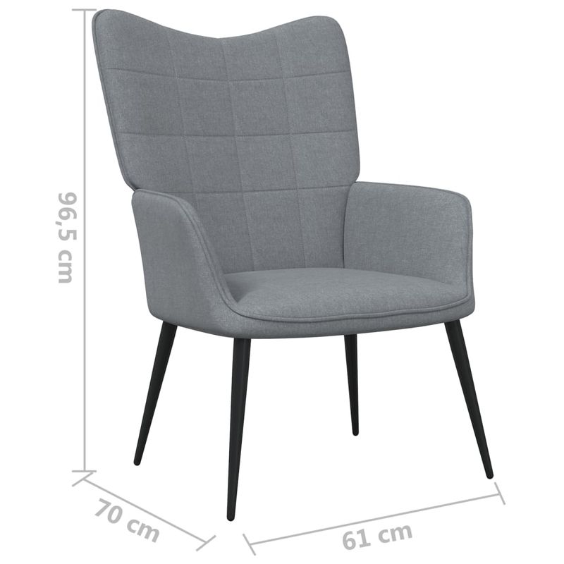 Casa si Gradina - Mobilier - Scaune si fotolii - Scaune - Scaun de relaxare, gri deschis, material textil - Infinity.ro