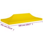 Casa si Gradina - Gradina si terasa - Umbrele si pavilioane - Pavilioane - Acoperis cort de petrecere, galben, 6 x 3 m, 270 g/m² - Infinity.ro