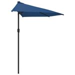 Casa si Gradina - Gradina si terasa - Umbrele si pavilioane - Umbrele - Umbrela de soare pentru balcon tija aluminiu nisipiu , tija aluminiu albastru 300x155x223cm semirotund - Infinity.ro