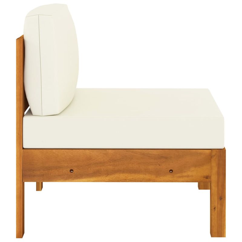 Casa si Gradina - Gradina si terasa - Mobilier exterior - Canapele si fotolii gradina - Fotoliu de gradina cu pernă, lemn masiv de acacia, model canapea de mijloc - Infinity.ro