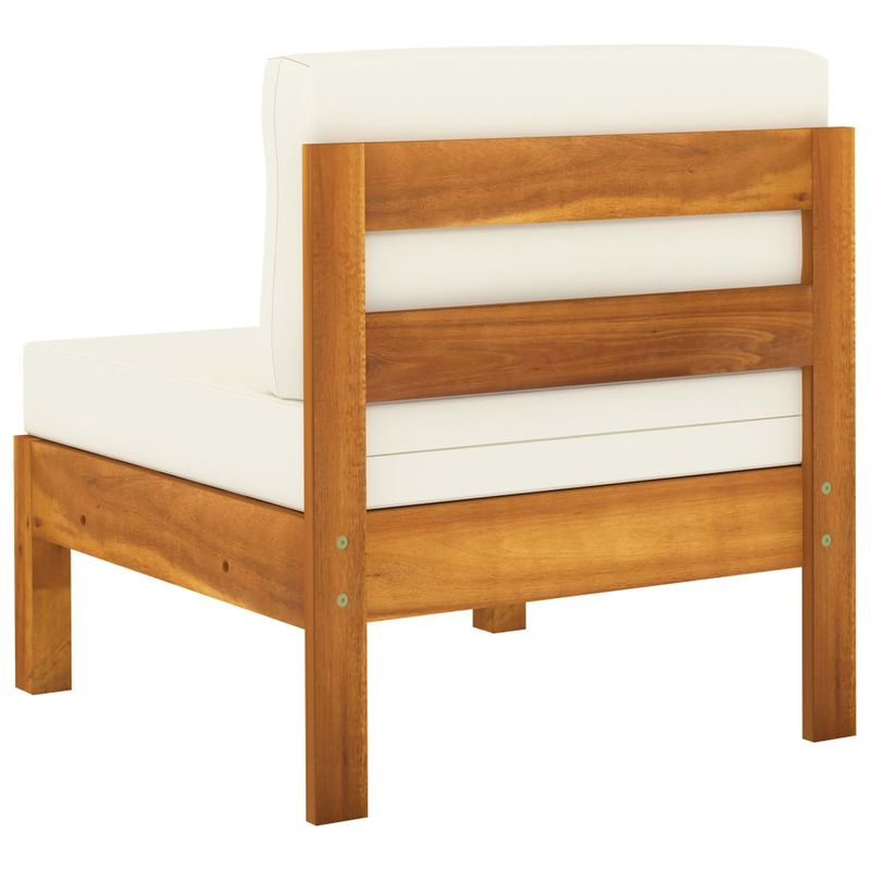 Casa si Gradina - Gradina si terasa - Mobilier exterior - Canapele si fotolii gradina - Fotoliu de gradina cu pernă, lemn masiv de acacia, model canapea de mijloc - Infinity.ro