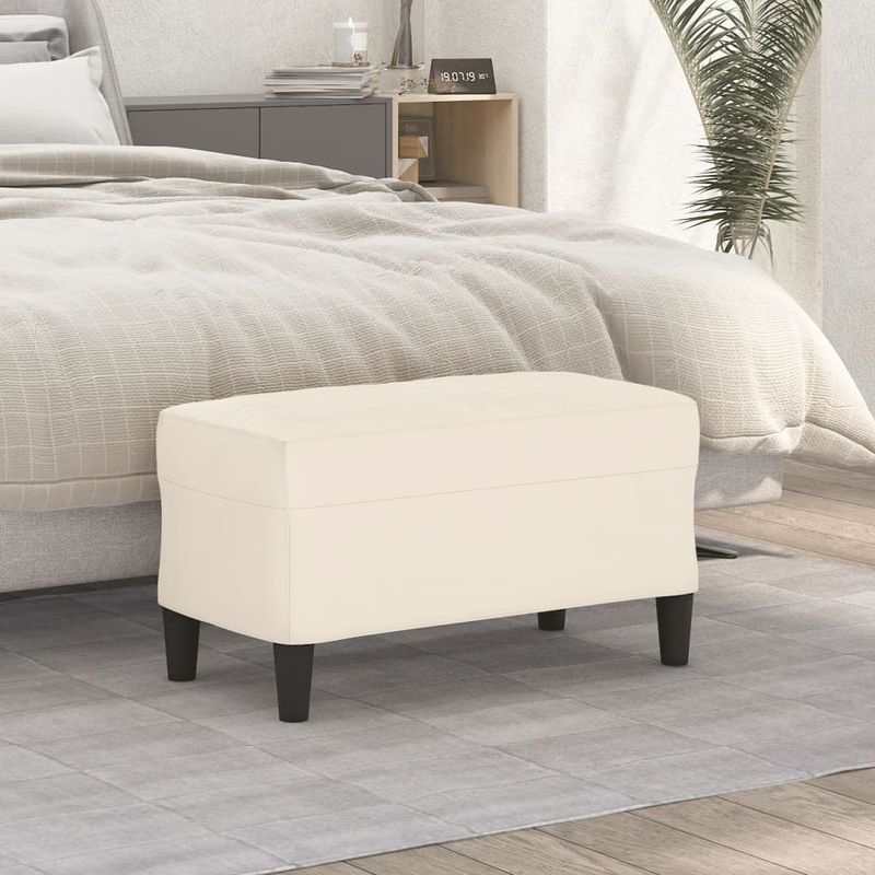 Casa si Gradina - Mobilier - Canapele si coltare - Banchete - Banca, crem, 70x35x41 cm, catifea - Infinity.ro