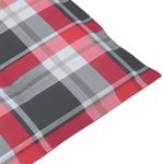 Casa si Gradina - Gradina si terasa - Mobilier exterior - Scaune si sezlonguri gradina - Sezlong exterior, suport picioare și pernă, lemn masiv acacia, model roșu carouri - Infinity.ro