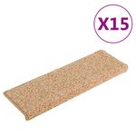 Casa si Gradina - Textile si covoare - Covoare - Covoare casa - Covorase de trepte de scara, 15 buc., auriu, 65x21x4 cm - Infinity.ro