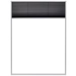 Casa si Gradina - Textile si covoare - Perdele si draperii - Perdele - Fereastra cu ecran de insecte plisat, aluminiu, 60x80 cm - Infinity.ro