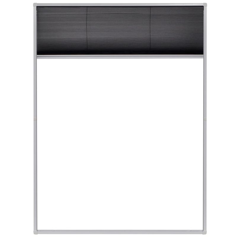 Casa si Gradina - Textile si covoare - Perdele si draperii - Perdele - Fereastra cu ecran de insecte plisat, aluminiu, 60x80 cm - Infinity.ro