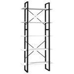 Casa si Gradina - Mobilier - Biblioteci si rafturi - Biblioteci - Biblioteca cu 5 rafturi, alb, 80x30x175 cm, lemn masiv de pin - Infinity.ro