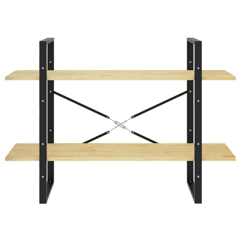 Casa si Gradina - Mobilier - Biblioteci si rafturi - Biblioteci - Biblioteca cu 2 rafturi, 100x30x70 cm, lemn masiv de pin, natural - Infinity.ro