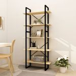 Casa si Gradina - Mobilier - Biblioteci si rafturi - Biblioteci - Biblioteca cu 5 rafturi, 80x30x175 cm, lemn masiv de pin - Infinity.ro
