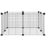 Petshop - Accesorii petshop - Culcusuri si custi - Custi interior si exterior - Cusca animale de companie, 8 panouri, negru, 35x35 cm, otel - Infinity.ro