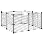 Petshop - Accesorii petshop - Culcusuri si custi - Custi interior si exterior - Cusca animale de companie, 8 panouri, negru, 35x35 cm, otel - Infinity.ro