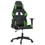 Casa si Gradina - Mobilier - Scaune si fotolii - Scaune - Scaun de gaming de masaj, negru si verde, piele ecologica - Infinity.ro