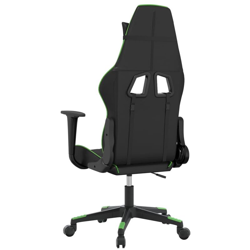 Casa si Gradina - Mobilier - Scaune si fotolii - Scaune - Scaun de gaming de masaj, negru si verde, piele ecologica - Infinity.ro