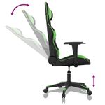 Casa si Gradina - Mobilier - Scaune si fotolii - Scaune - Scaun de gaming de masaj, negru si verde, piele ecologica - Infinity.ro
